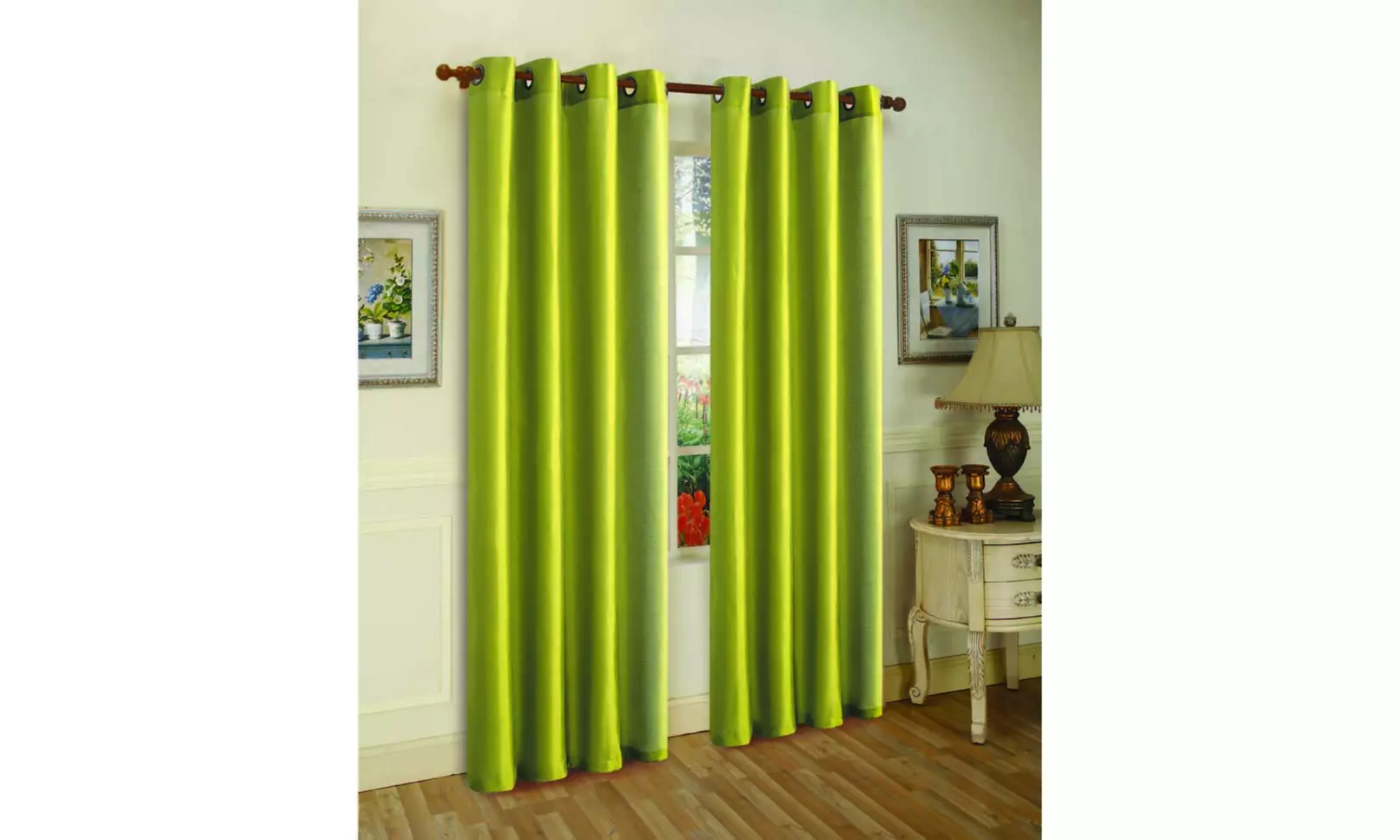 Alexa Semi-Sheer Bronze Grommet Curtain Panels (4-Pack)