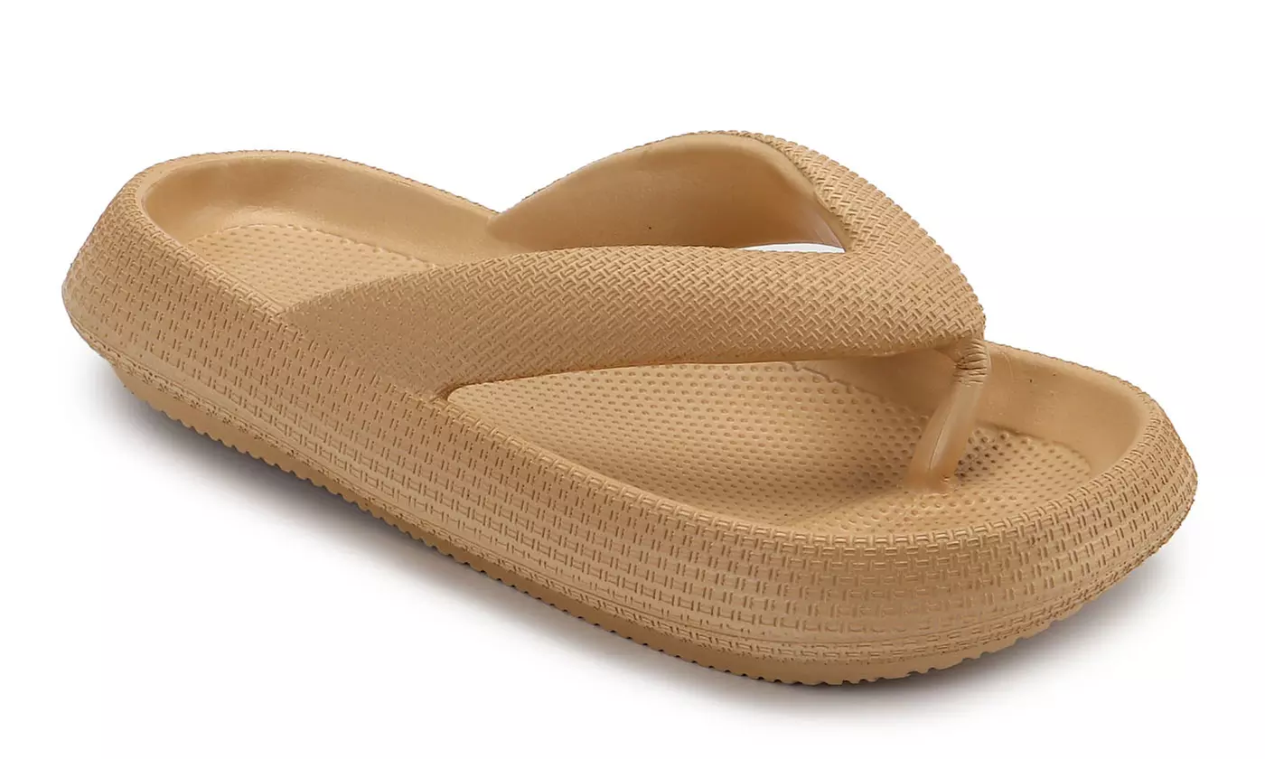 Womens Orthotic Flip Flops Thong Sandals Pillow Slippers With Arch Support