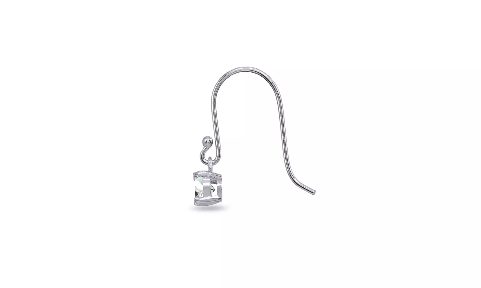 Aquamarine Solitaire Dangle Earrings in 925 Sterling Silver