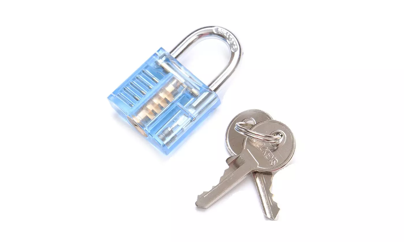 3 In 1 Set Locksmith Tools Practice Transparent Lock - Primary Image
