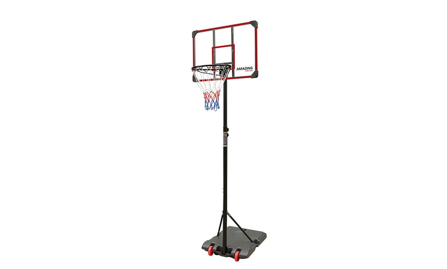 6.5ft-8ft Basketball Hoop For Kids with Clear Backboard | Groupon