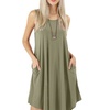 Image 2: Women's Sleeveless Casual Swing Dress Round Neck Loose T-Shirt Dress Pockets