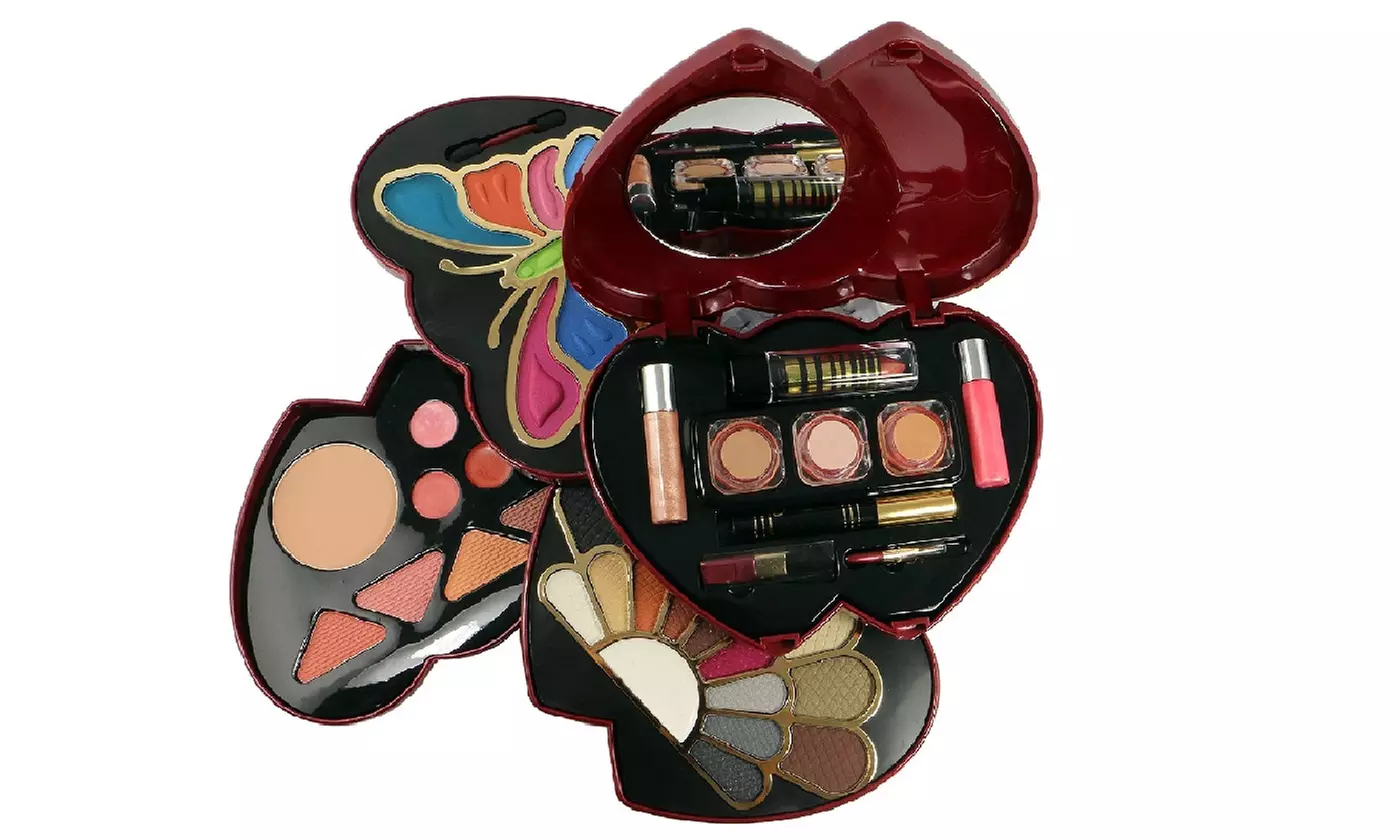 45 Colors Heart Makeup Palette (Eye-shadow Blush Gloss Mascara Lipstick) - Primary Image