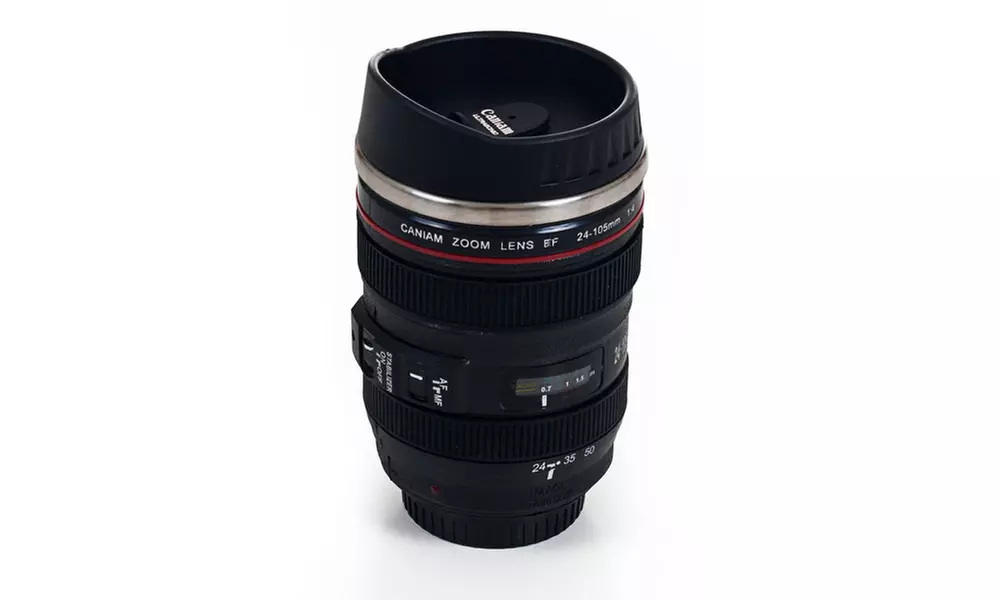 Whetstone Camera Lens Coffee Mug with Lid - Second Medium