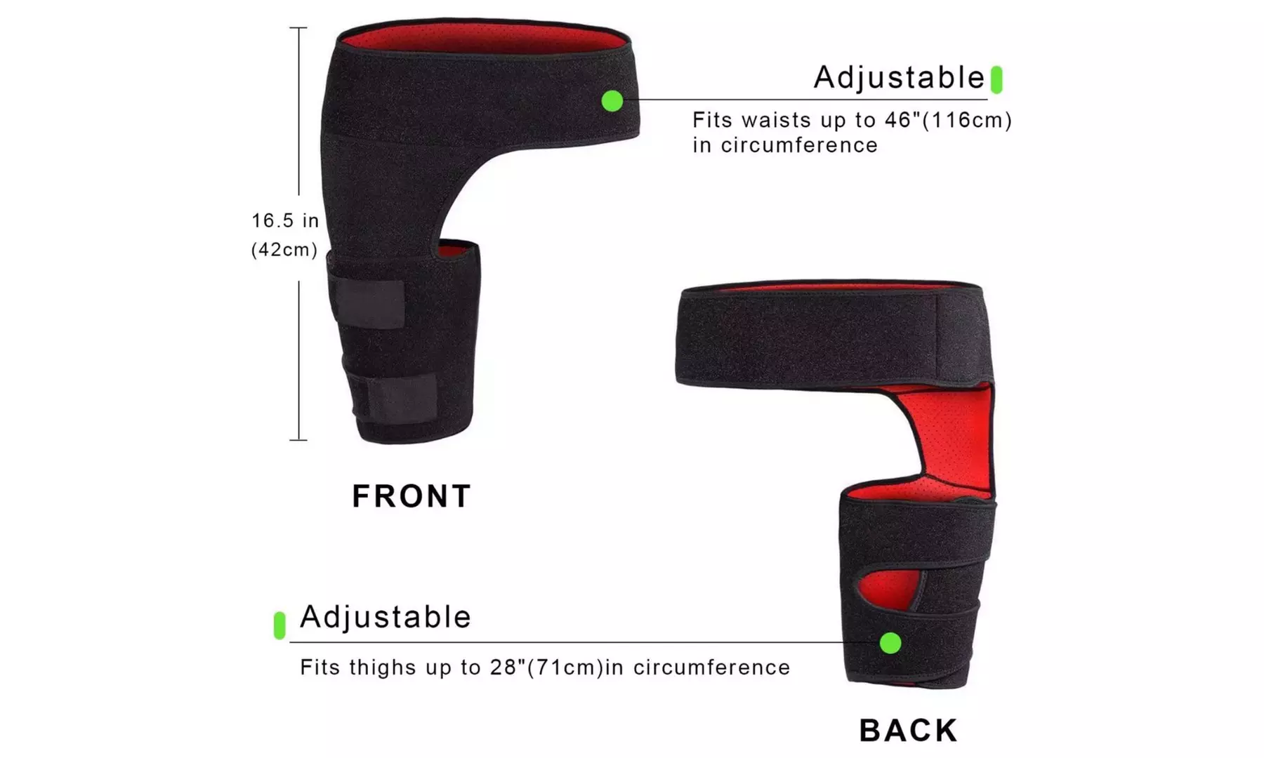 Hip Brace Thigh Compression Sleeve Groin Compression Wrap for Hip Pain Relief