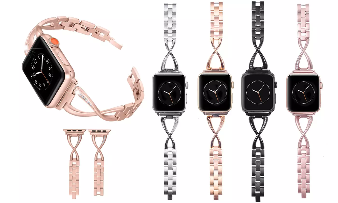 Stainless Steel Apple Watch Band for iWatch Series 4, 3, 2 & 1 42mm 44mm - Primary Image