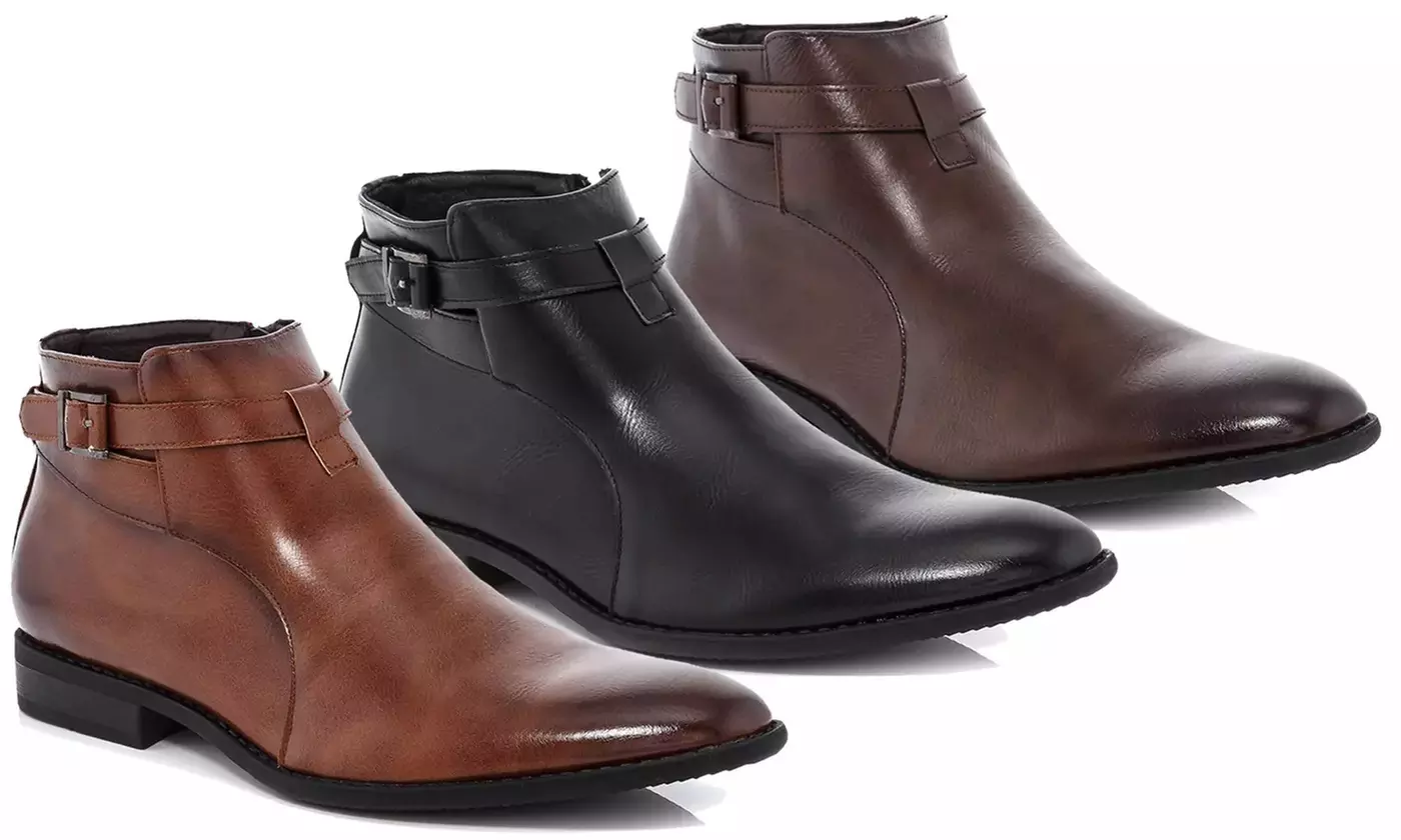 Franco Vanucci Men's Camillo Buckle Strap Chelsea Boots - Primary Image