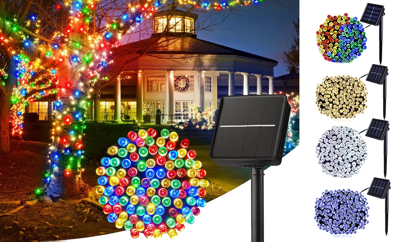 100/200 LED Solar String Lights Outdoor Patio Garden Party Xmas Tree Lighting