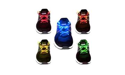 image for LED Waterproof Shoelaces - 3 Modes - Assorted Colors