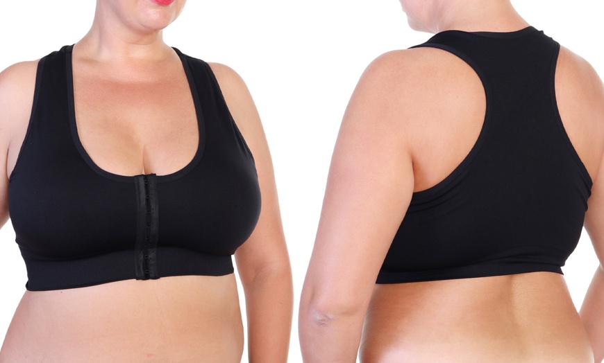 Image 2: 3 Pack Front Clips Medium Support Wireless Bras (Cup DD-DDD)