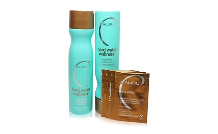 Malibu Hard Water Wellness Treatment Kit 9 Oz Shampoo 9 Oz Condition