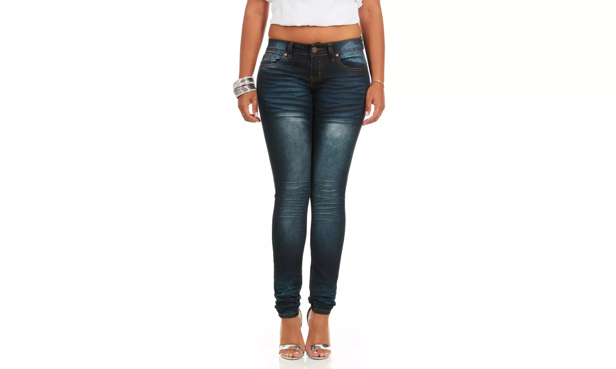 Cover Girl Women's Mid-Rise Skinny Jeans. Plus Sizes Available - Primary Image