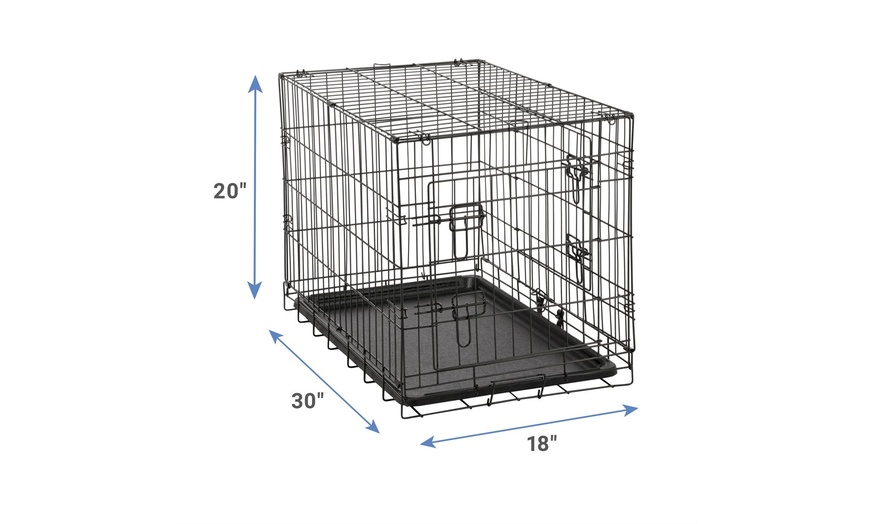 Paws & Pals Dog Crate with Double Door and Removable Tray - Multiple ...