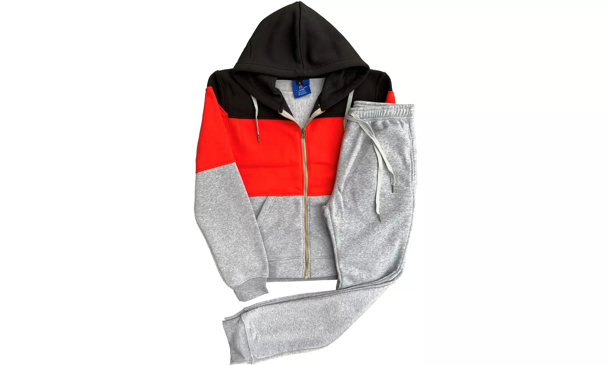 Women's 2-Piece Fleece Sweatsuit Jogger Colorful Sweat Jacket & Sweatpants 