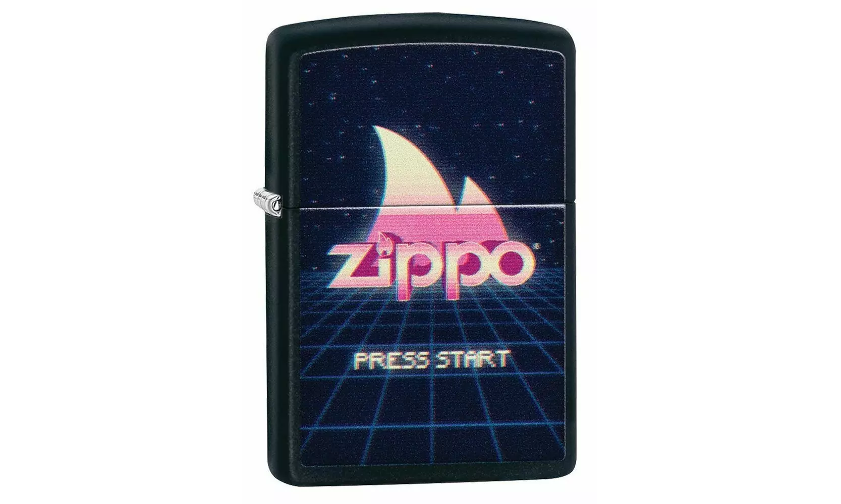 Zippo Retro Gaming Design, Press Start, Black Matte Windproof Lighter USA #49115 - Primary Image