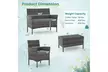 Costway Patio Furniture Set with Washable Cushions & Tempered Glass Coffee Table - Second Medium