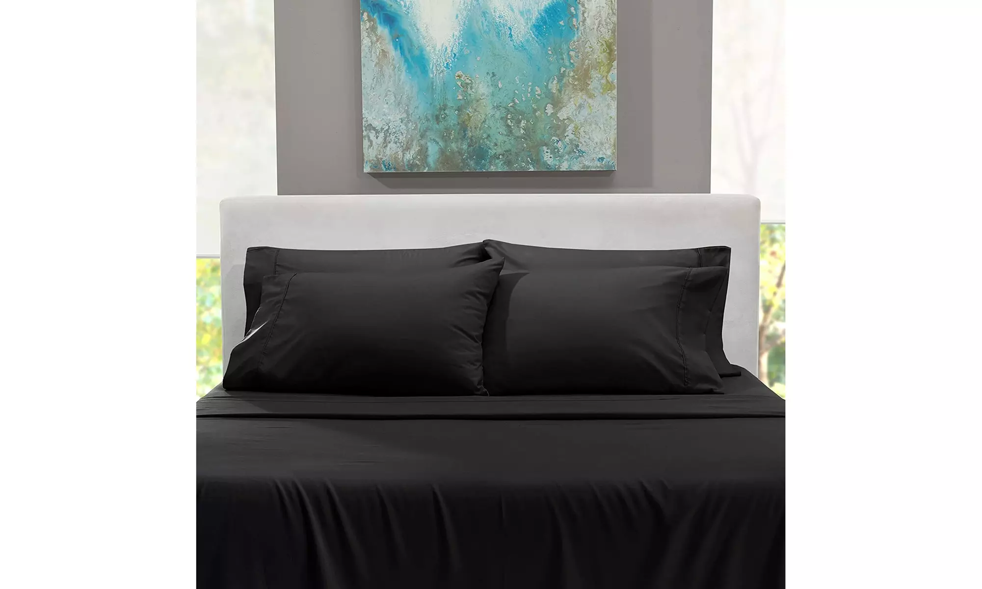 Hearth & Harbor Extra Deep Pocket Sheet Set - Microfiber Bed Sheets - 24" Depth