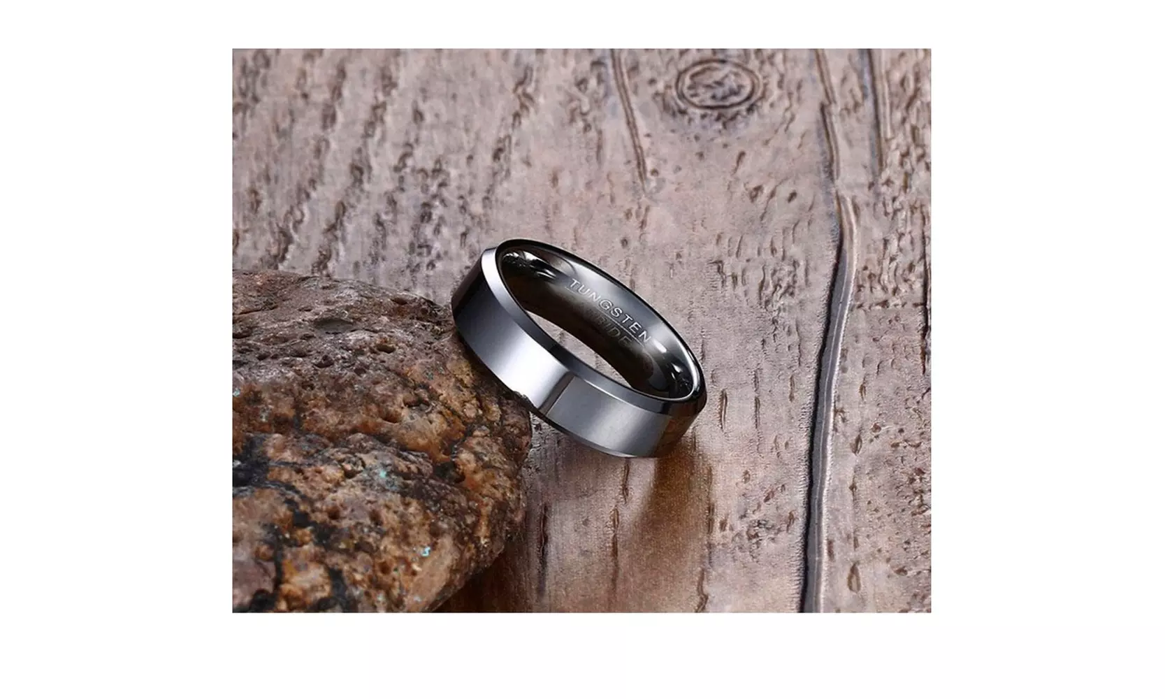 Tungsten Carbide Ring Polished Plain Comfort Fit Wedding Engagement Band