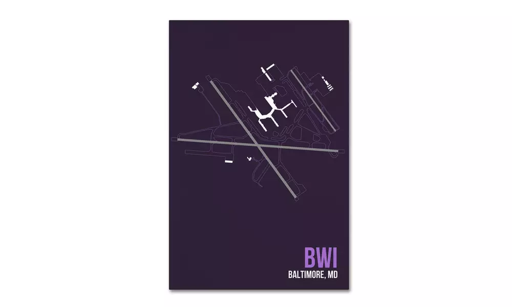 08 Left 'BWI Airport Layout' Canvas Art - Primary Image