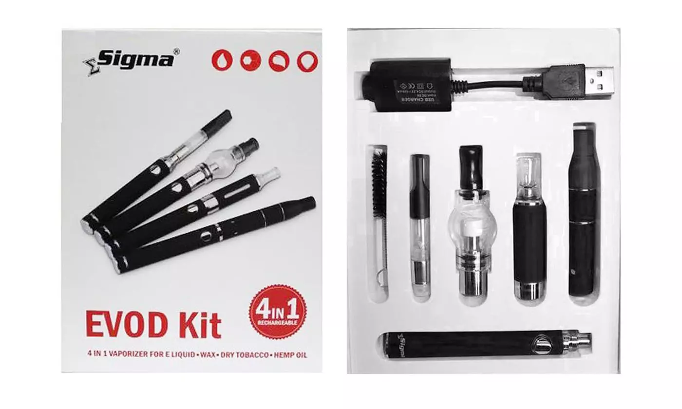 EVOD Kit 4 in 1 Vaporizer Kit (Wax, Dry, and Oil Tanks Included) - Primary Image