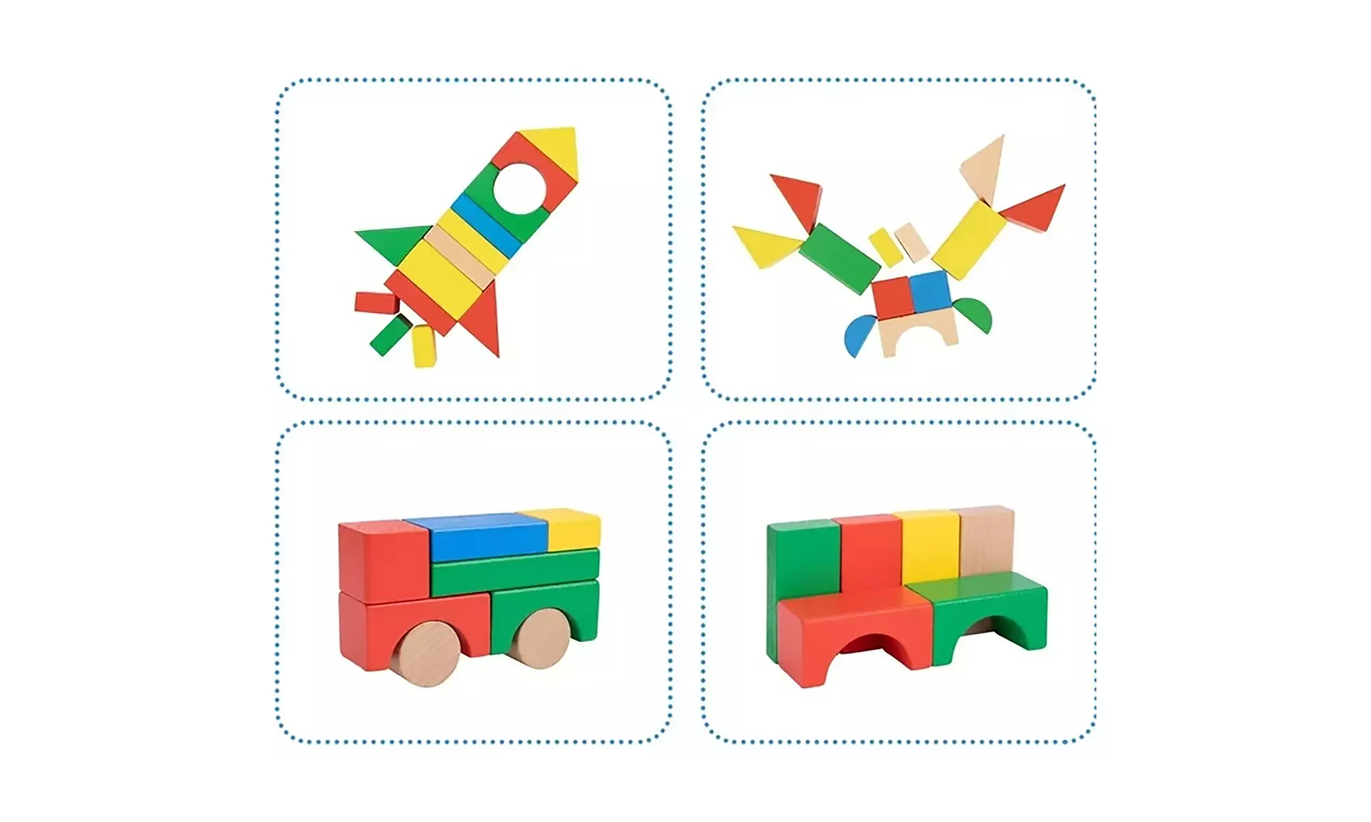 Zummy 3D Wooden Building 100 Blocks