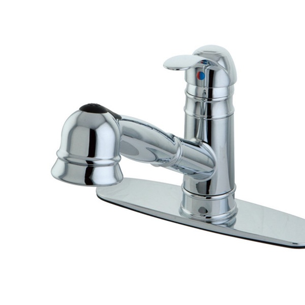 Kingston Brass Gs7571wel Gourmetier Eden Pullout Kitchen Faucet Chrome