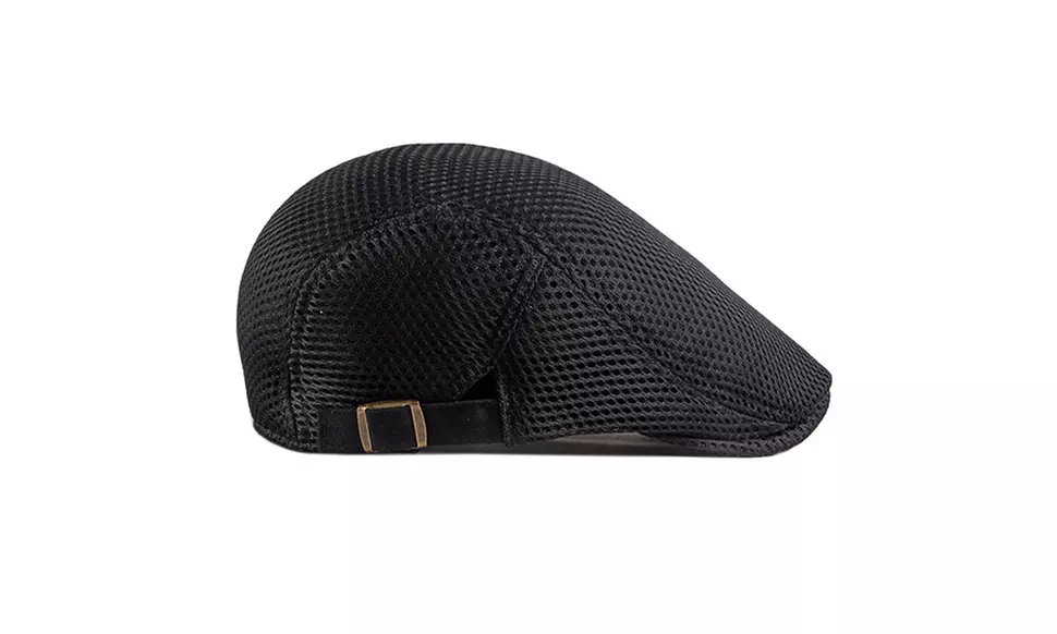 Men's Mesh Summer Gatsby Cap Ivy Hat Newsboy Golf Driving Flat Cabbie