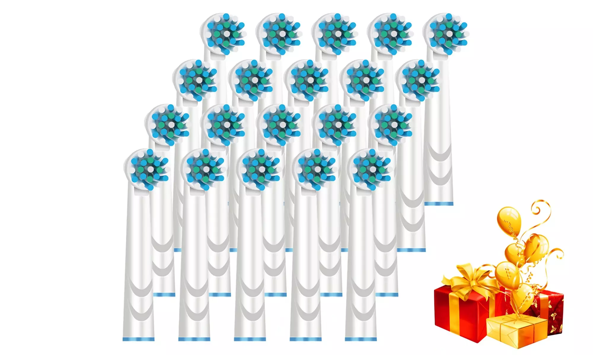 Toothbrush Replacement Brush Heads Compatible with Oral B (4 8 12 16 20 Pcs) - Primary Image