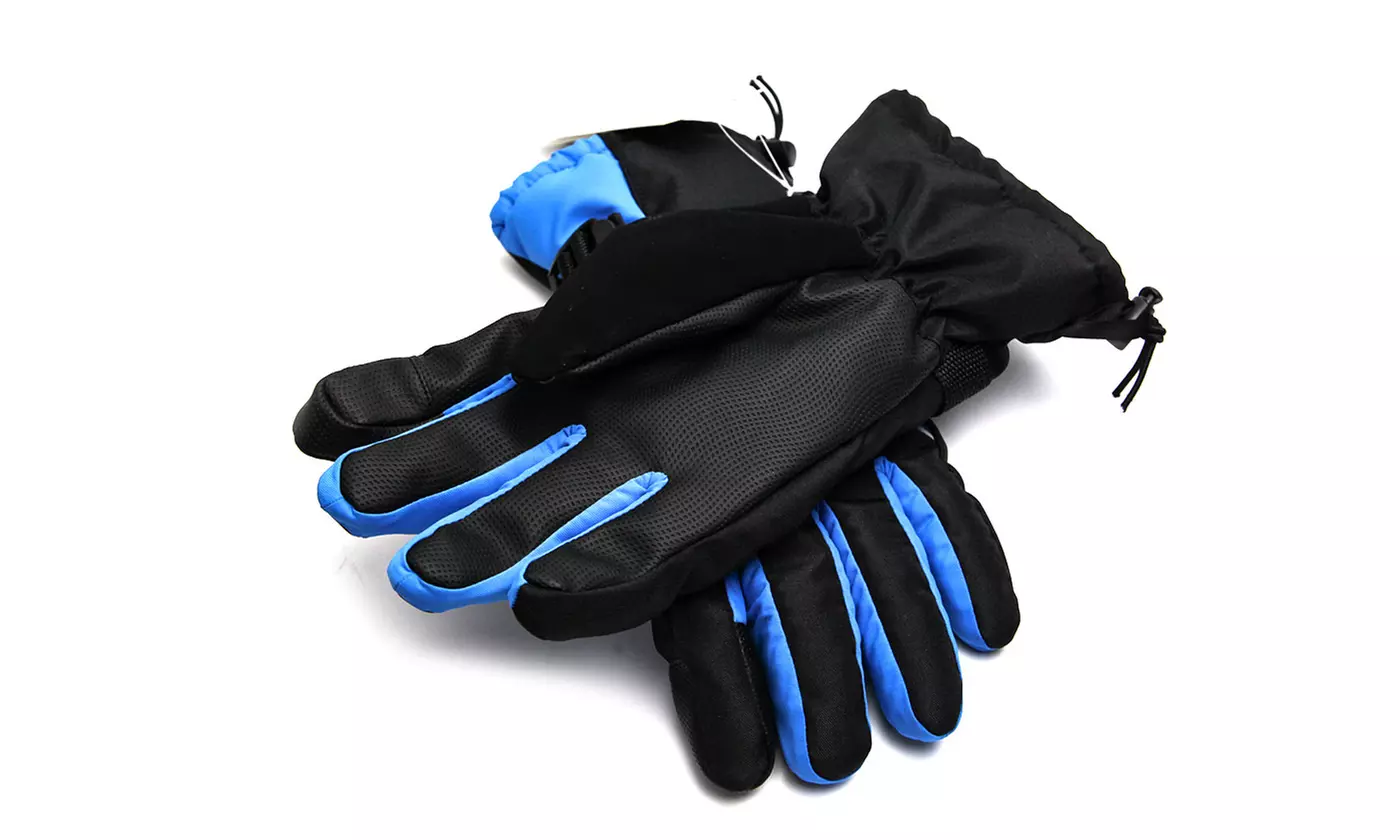 Men Waterproof Winter Ski Snowboard Gloves for Skiing Snowboad Shoveling Outdoor