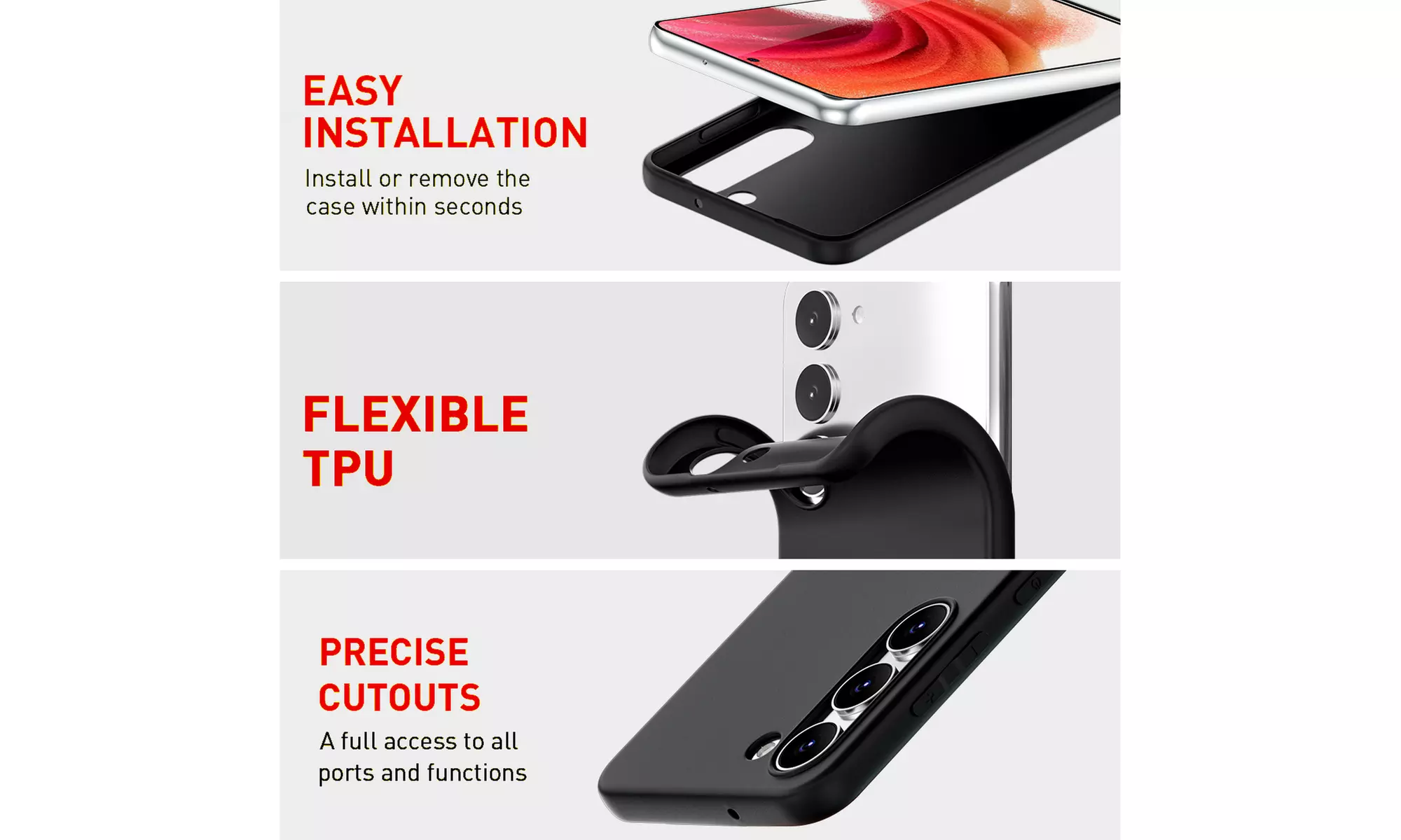 For Samsung Galaxy S23 Ultra/S23 Plus/S23 Case Slim Soft Thin Shockproof Cover