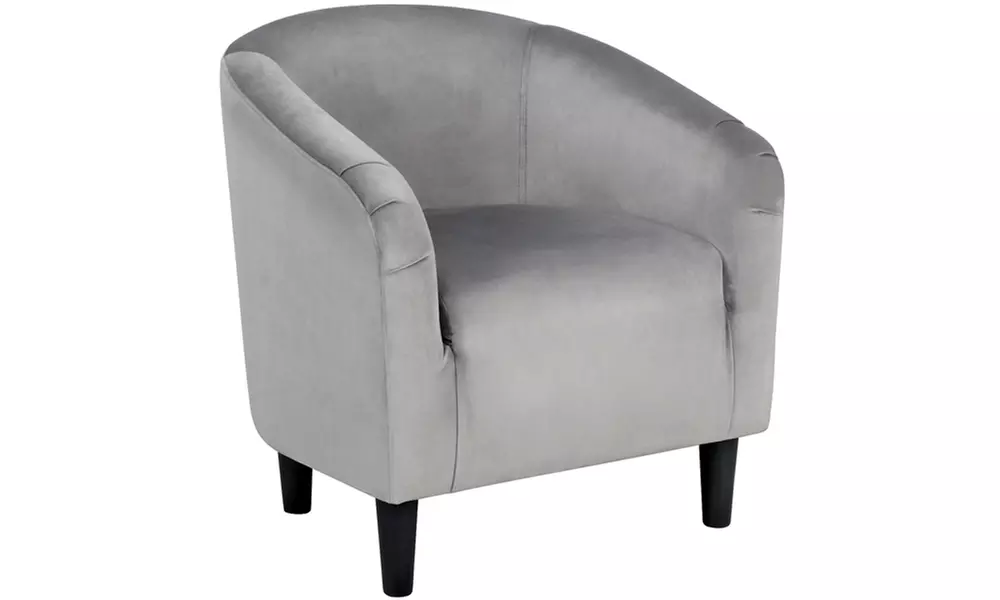 Velvet Arm Chair Home Modern Club Chair Accent Chair Upholstered Barrel Chair - Primary Image
