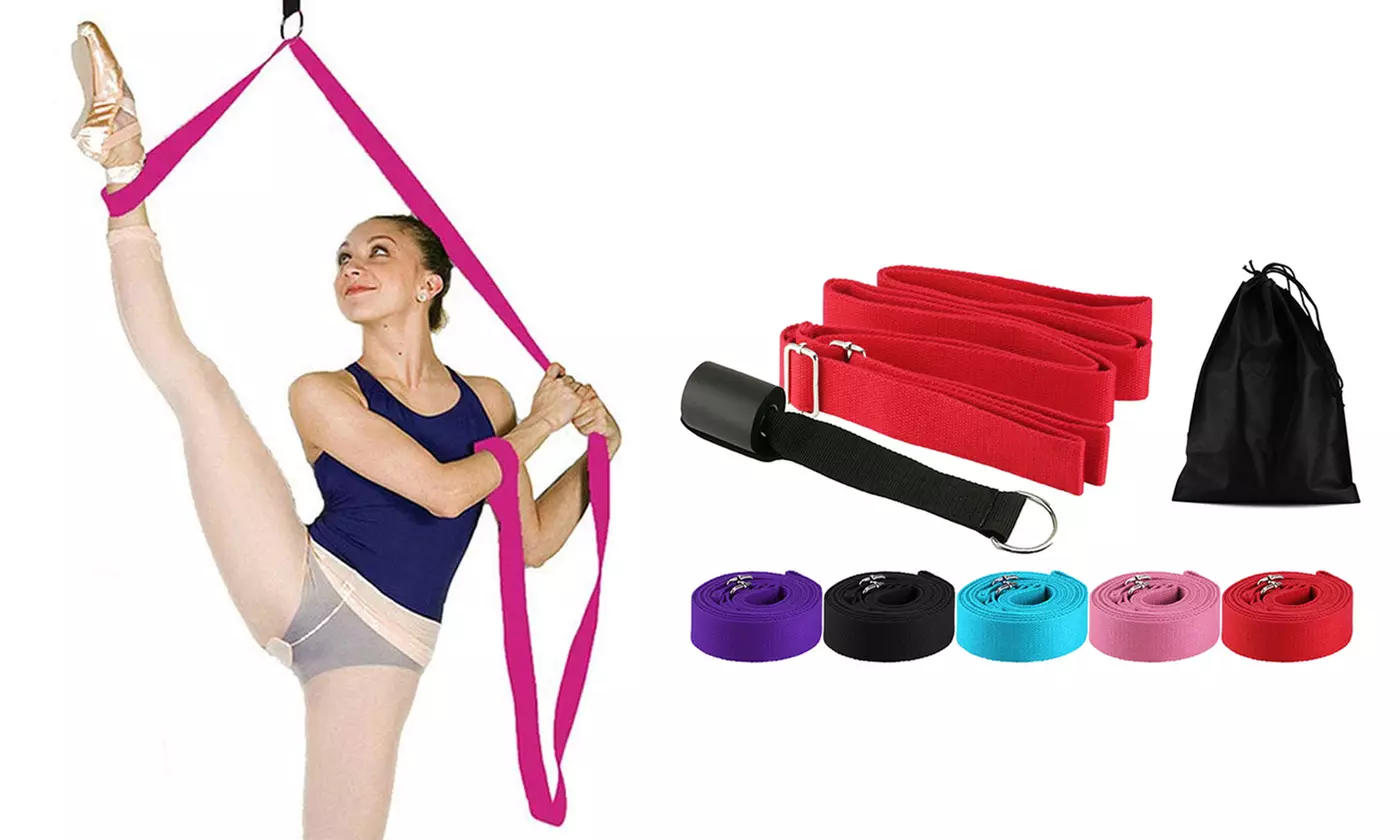 Leg Stretcher Gymnastics Ballet Flexibility Trainer Straps Belts Install on Door - Primary Image