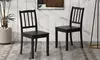 Set of Two Costway Wood Dining Chair with Rubber Wood Legs
