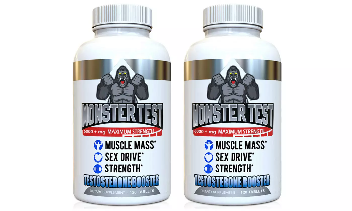 Monster Test Men's Testosterone Booster, Full Collection of 2-Packs