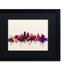Image 7: Michael Tompsett 'Kansas City Skyline' Matted Black Framed Art