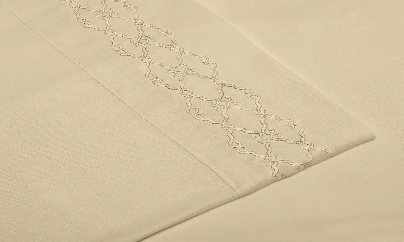 Home Sweet Home Extra Soft Deep Pocket Embroidered Sheet Set