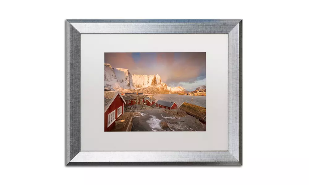 Philippe Sainte-Laudy 'Welcome to Reine' Matted Silver Framed Art - Second Medium