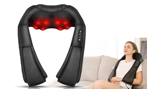 Shiatsu Neck & Shoulder Massager Deep Kneading Massage Pillow with Heat