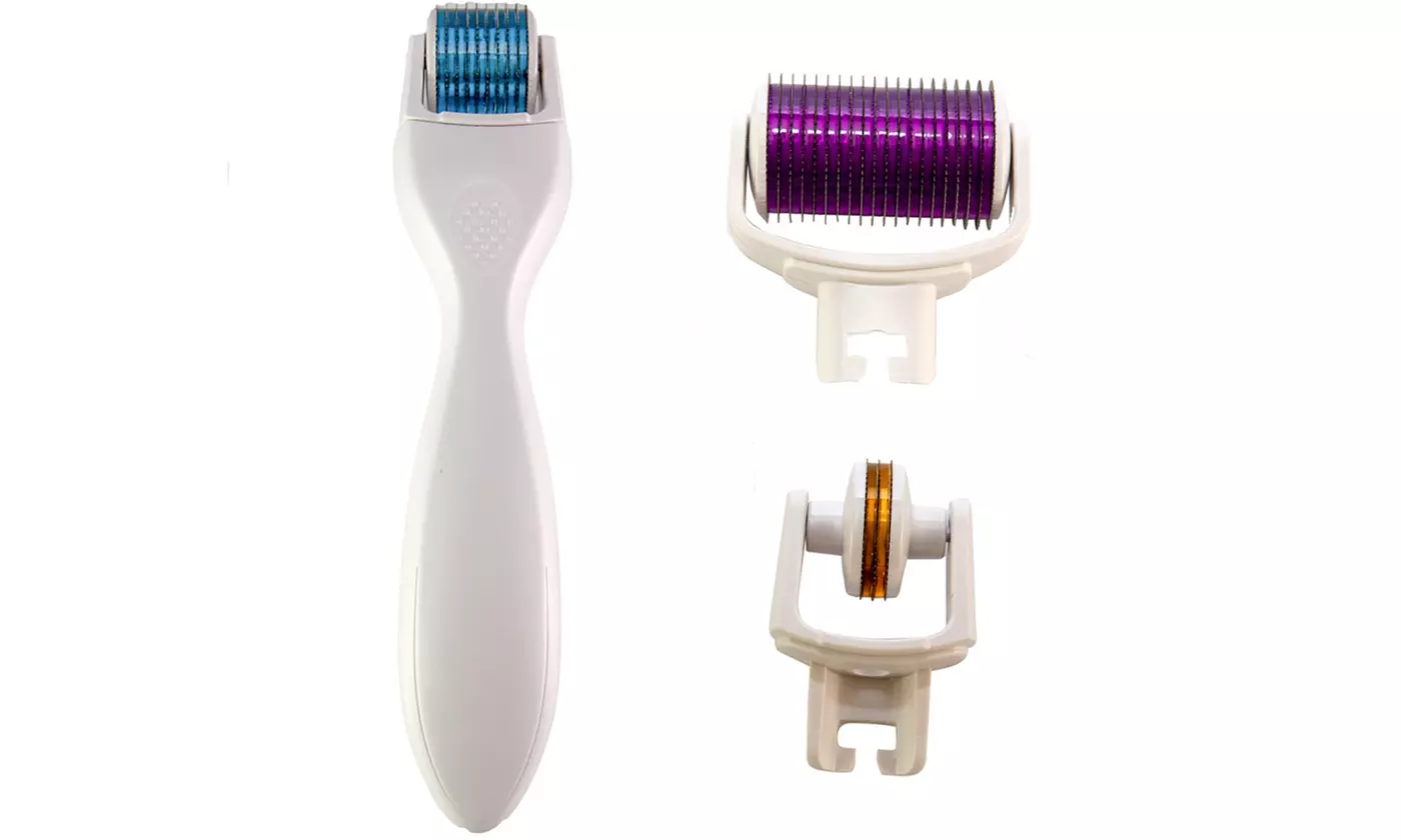 3 in 1 Derma Roller Micro Needle Kit Titanium Needles Set (0.5mm, 1.0mm, 1.5mm) - Second Medium