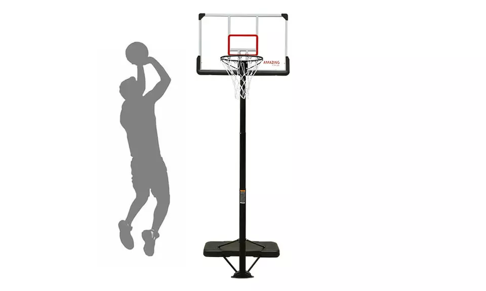 Deluxe Pro Court Basketball Hoop w/ 44" Polycarbonate Shatter Proof Backboard - Primary Image