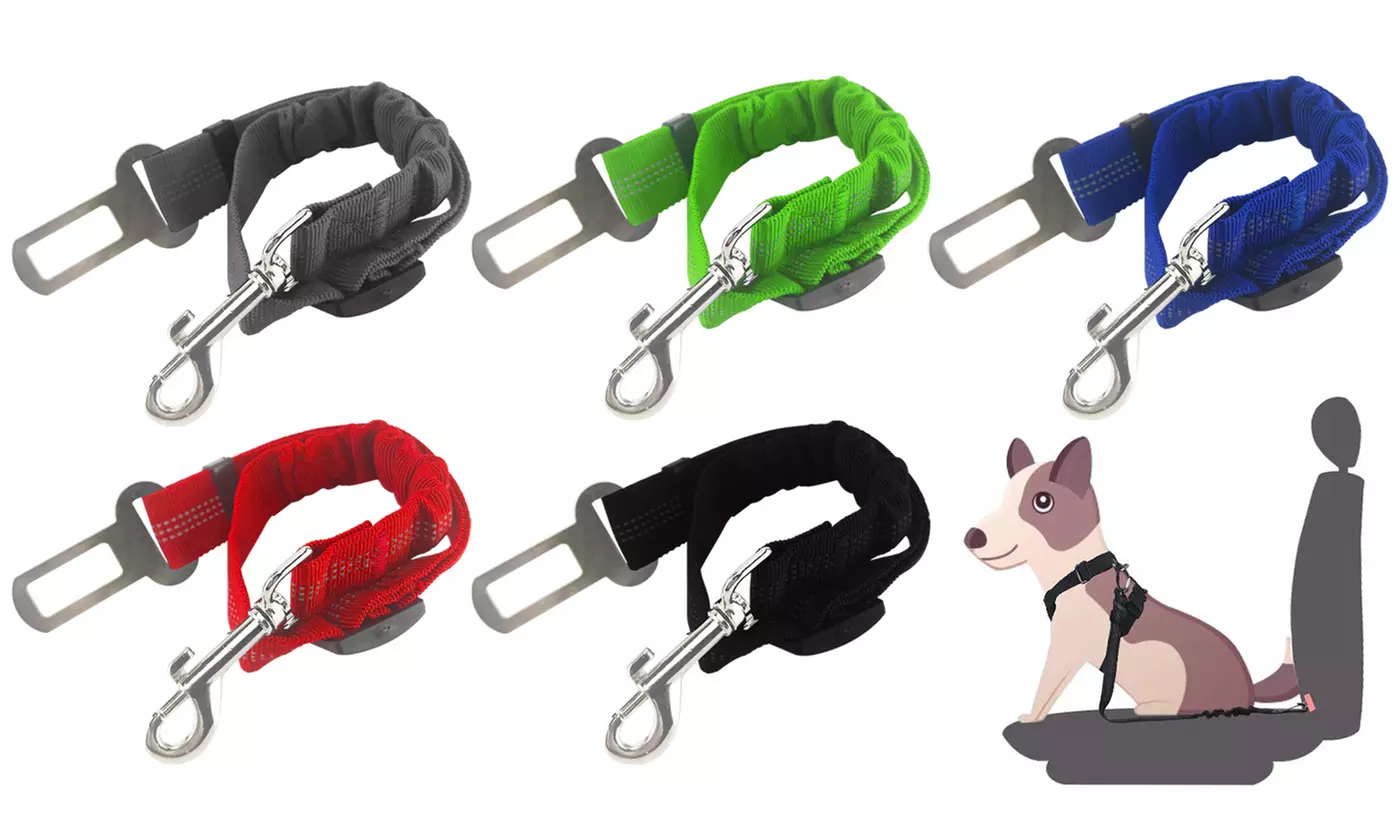 Elastic Pet Dog Cat Car Safety Seat Belt Leash Adjustable Nylon Seatbelt Strap