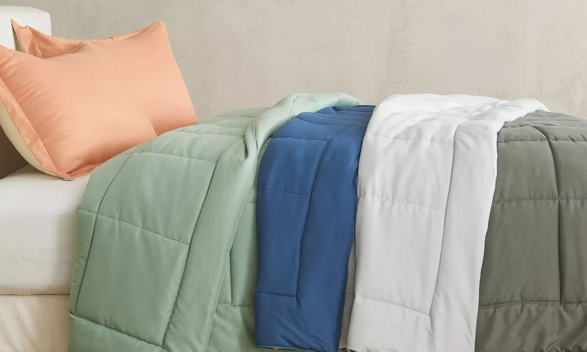 FreshFolds Reversible Down Alternative Comforter Set 