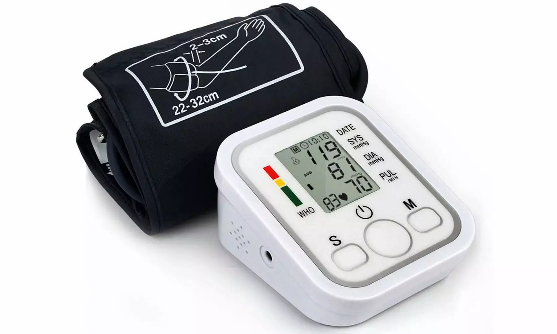 Automatic Digital Upper Arm Blood Pressure Cuff Monitor Pulse Rate BP Machine - Primary Image