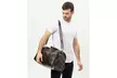 Weekender Duffle Bag with Separate Shoe Compartment - Faux Leather Travel Bag - Second Medium
