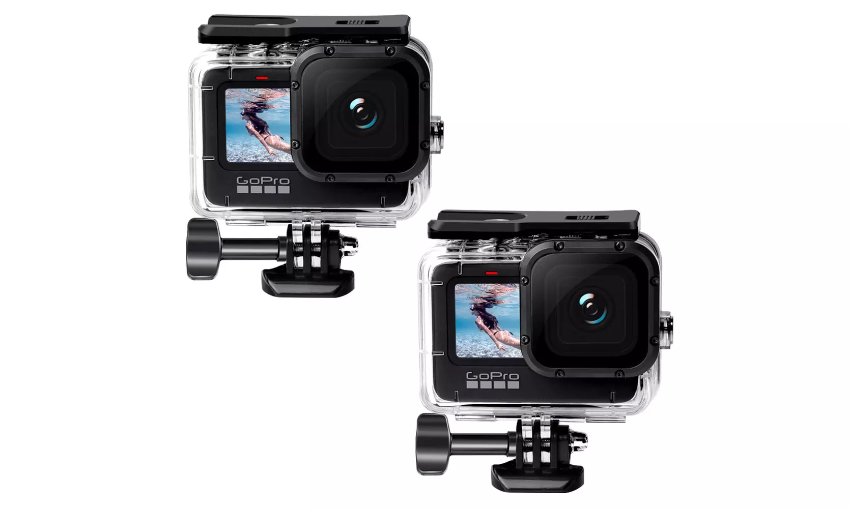 US 2-4 Pc Waterproof Housing Case Protective Underwater Dive Action Camera Shell - Primary Image