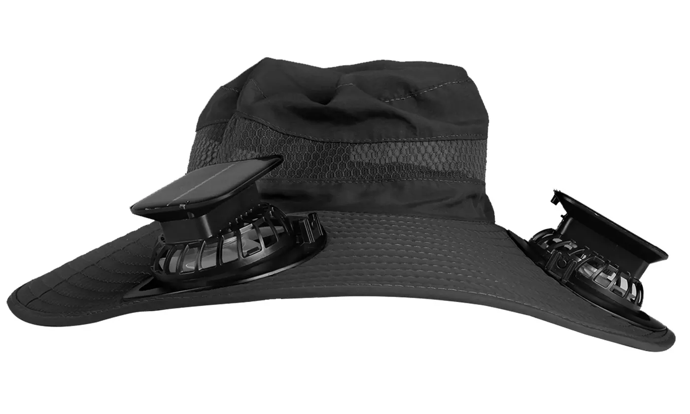 LakeForest Wide Brim Sun Hat with Solar Fans