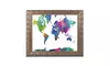 Marlene Watson 'World Map Clr-1' Ornate Framed Art