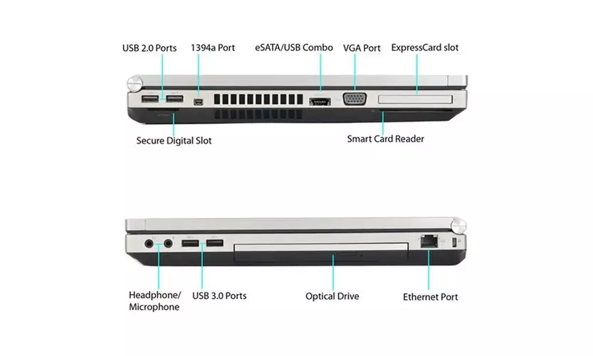 HP Elitebook 8570P 15.6" Laptop Intel i7 2.9GHz 8GB 512GB SSD W10P - Refurbished - Second Medium