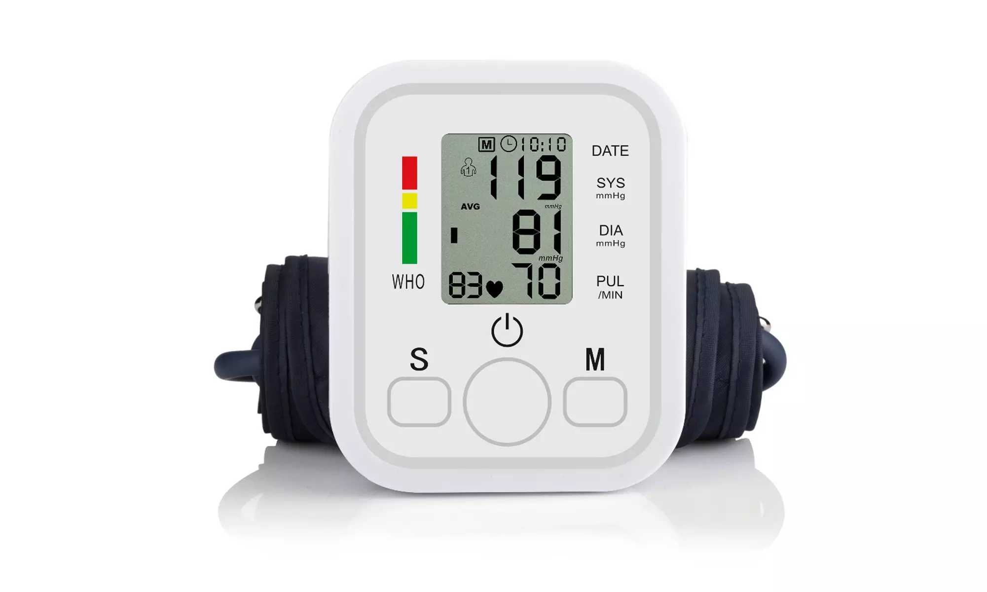 Blood Pressure Monitor Upper Arm Cuff Digital Pulse Rate Blood Pressure Machine - Primary Image
