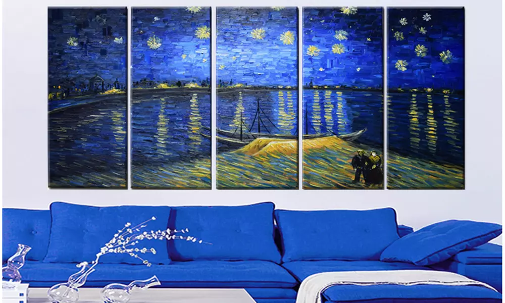 Large Multi Panel Van Gogh Masterpiece Reproduction Canvas  - Primary Image